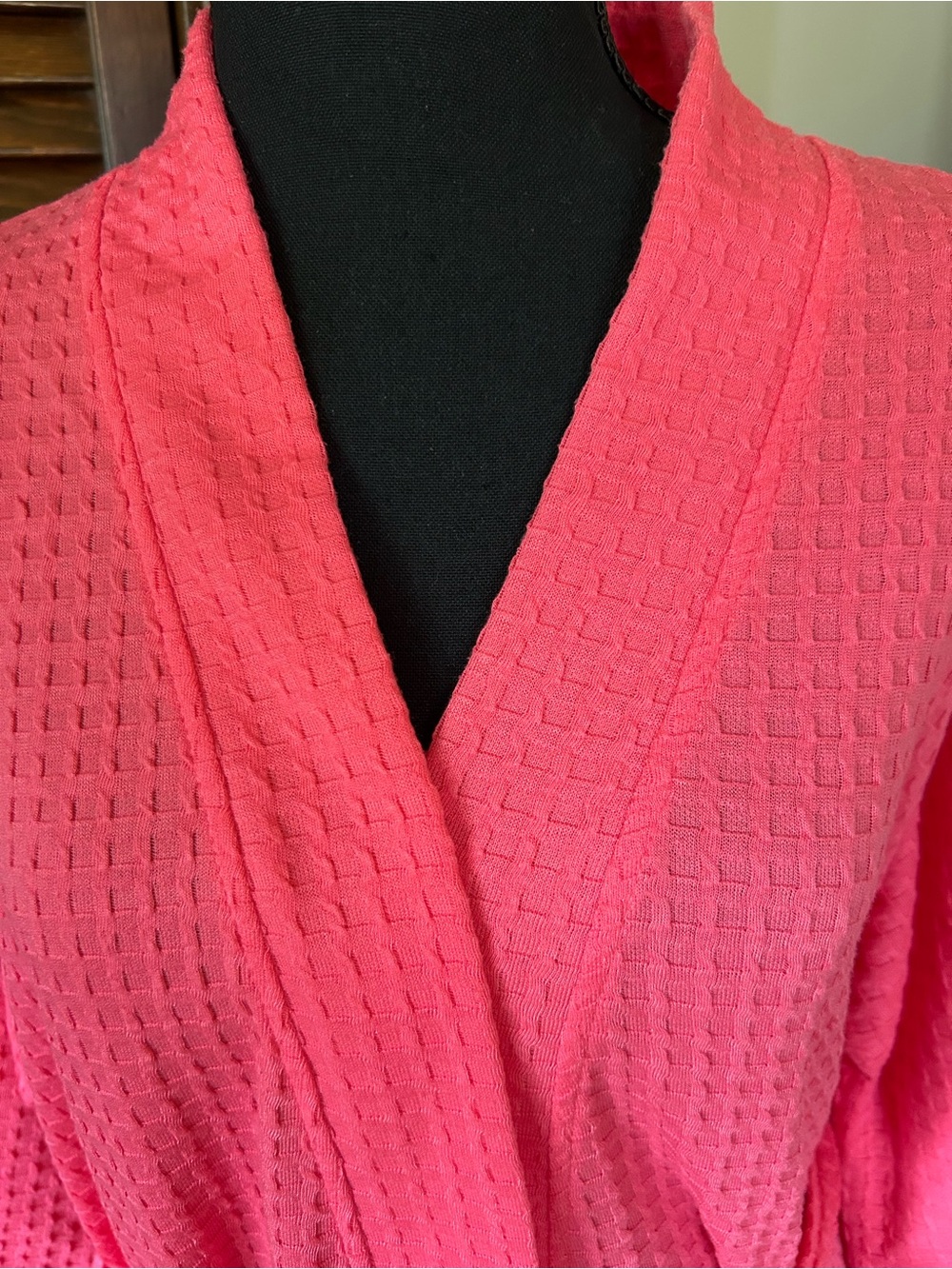 Waffle Knit Women's Robe - Picture 2 of 7
